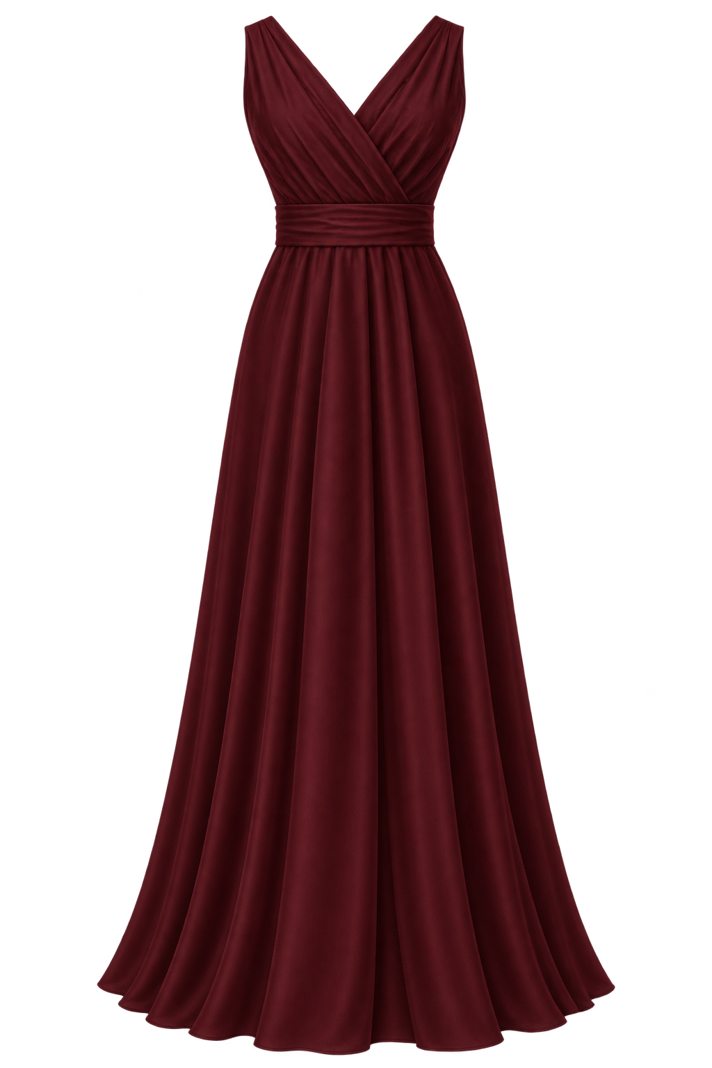 Vestido longo vinho